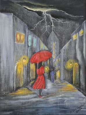 The Woman with the Red Umbrella.