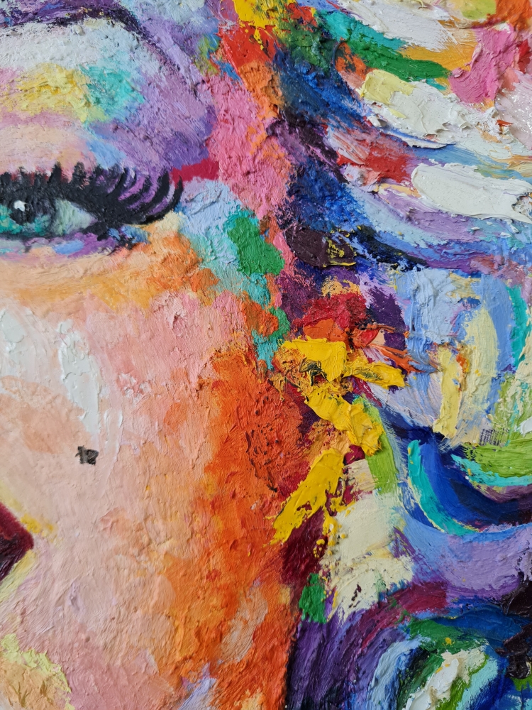 3 dimensional painting of Marilyn Monroe 
