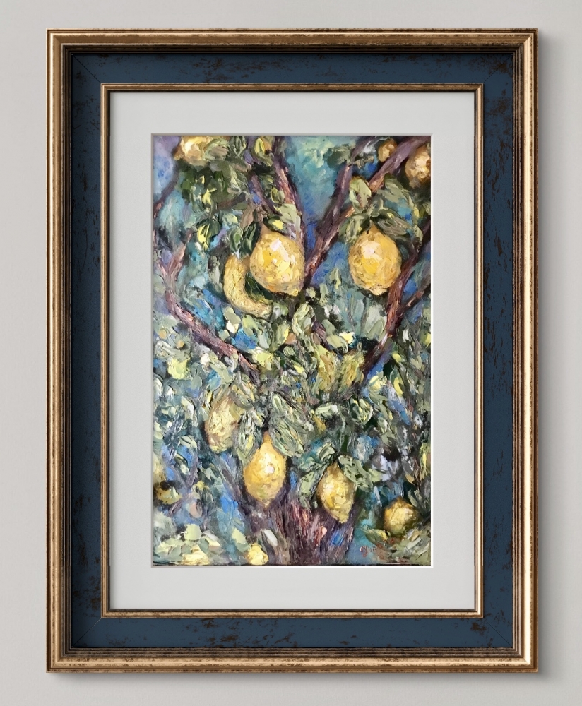 Original Lemon Tree Oil Painting 
