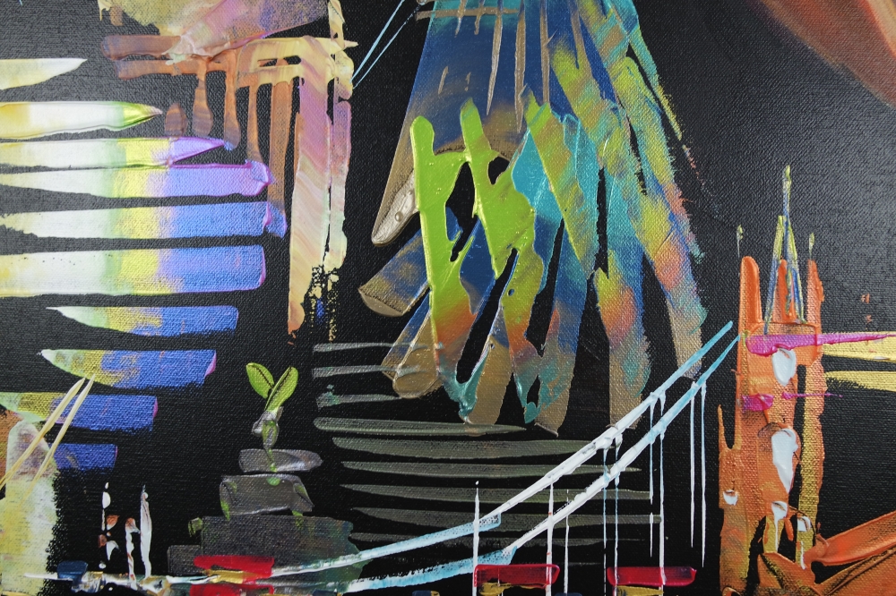 City London Abstract Dark Night Figure 5043