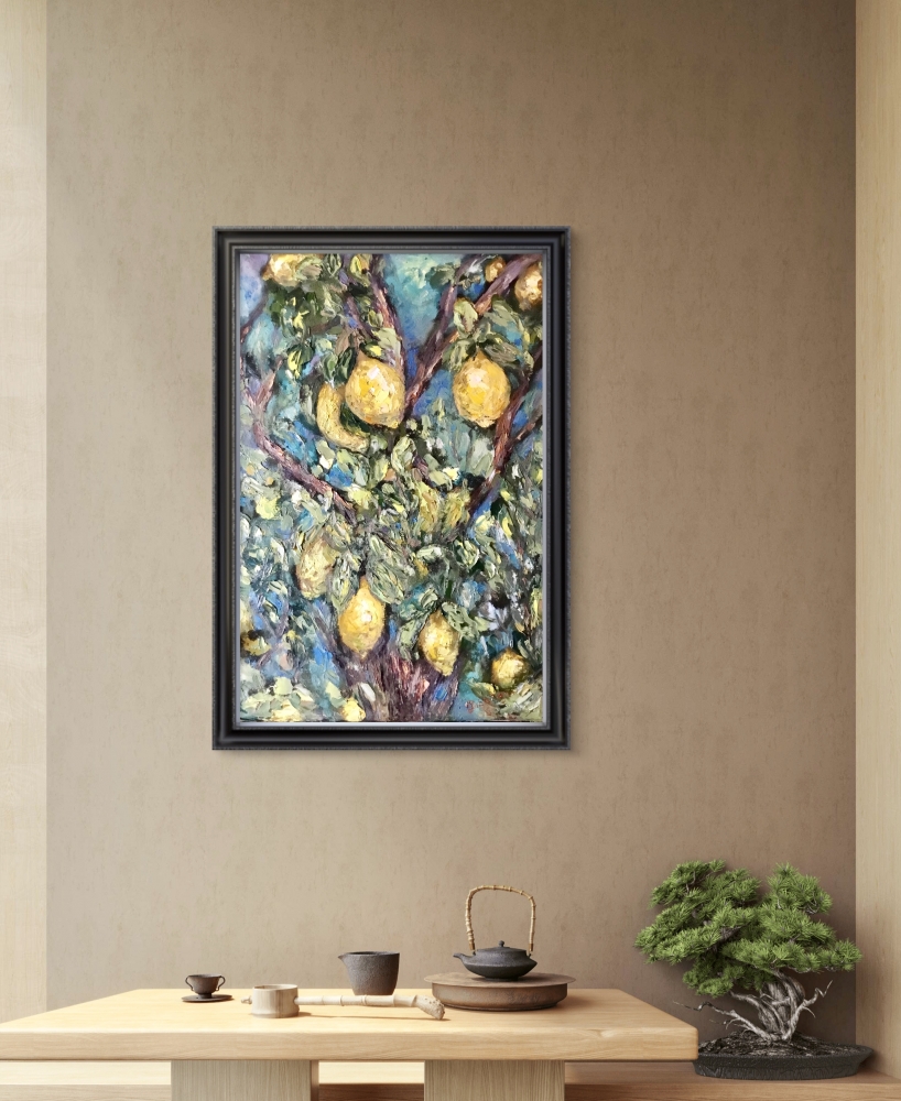 Original Lemon Tree Oil Painting 