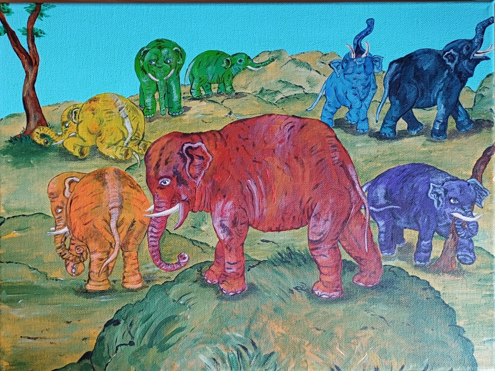Rainbow Elephants