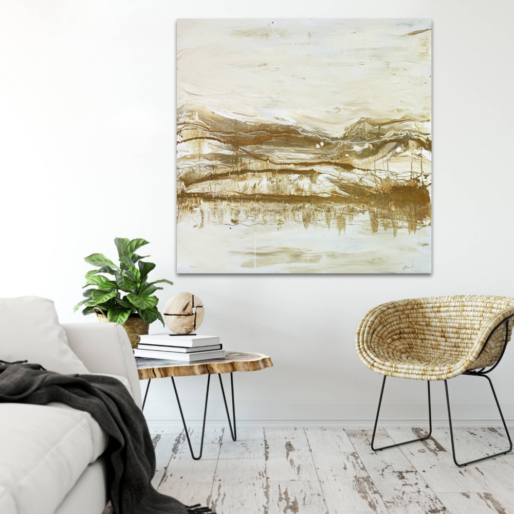 Gold Mountains Abstract