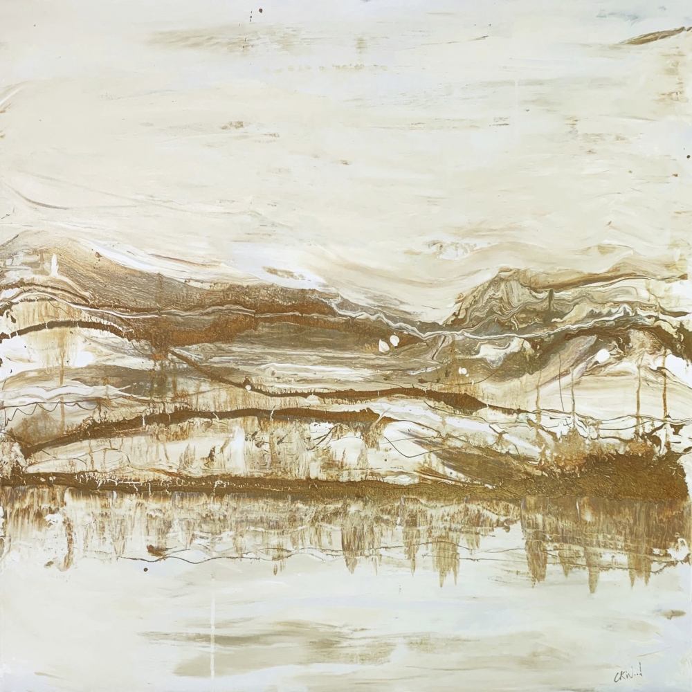 Gold Mountains Abstract