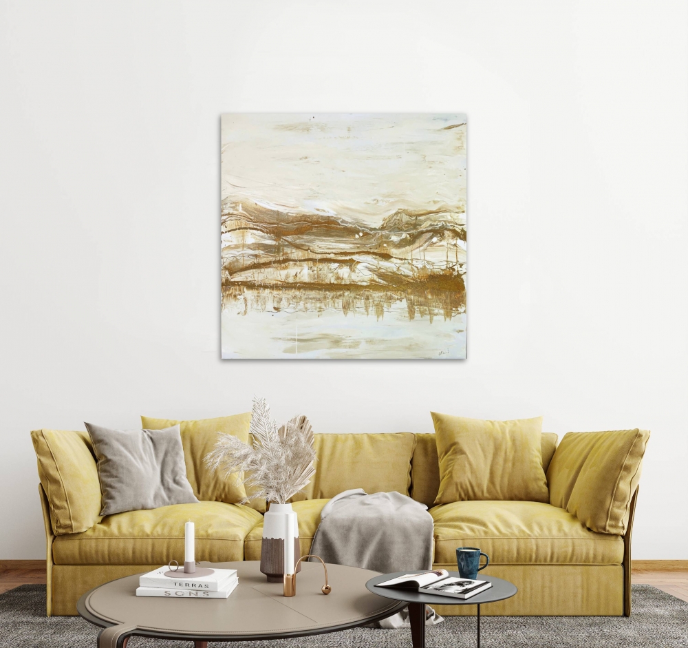 Gold Mountains Abstract
