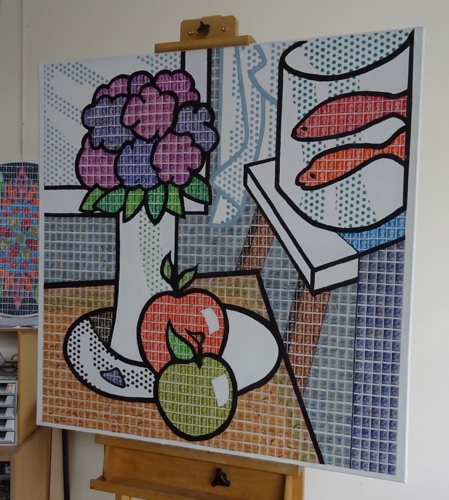 Homage to Lichtenstein – Still Life with Goldfish 