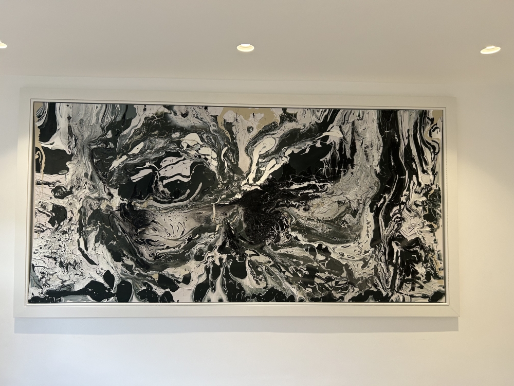 Tornado of colour Extra Large 1,2m x 2,4m Framed 