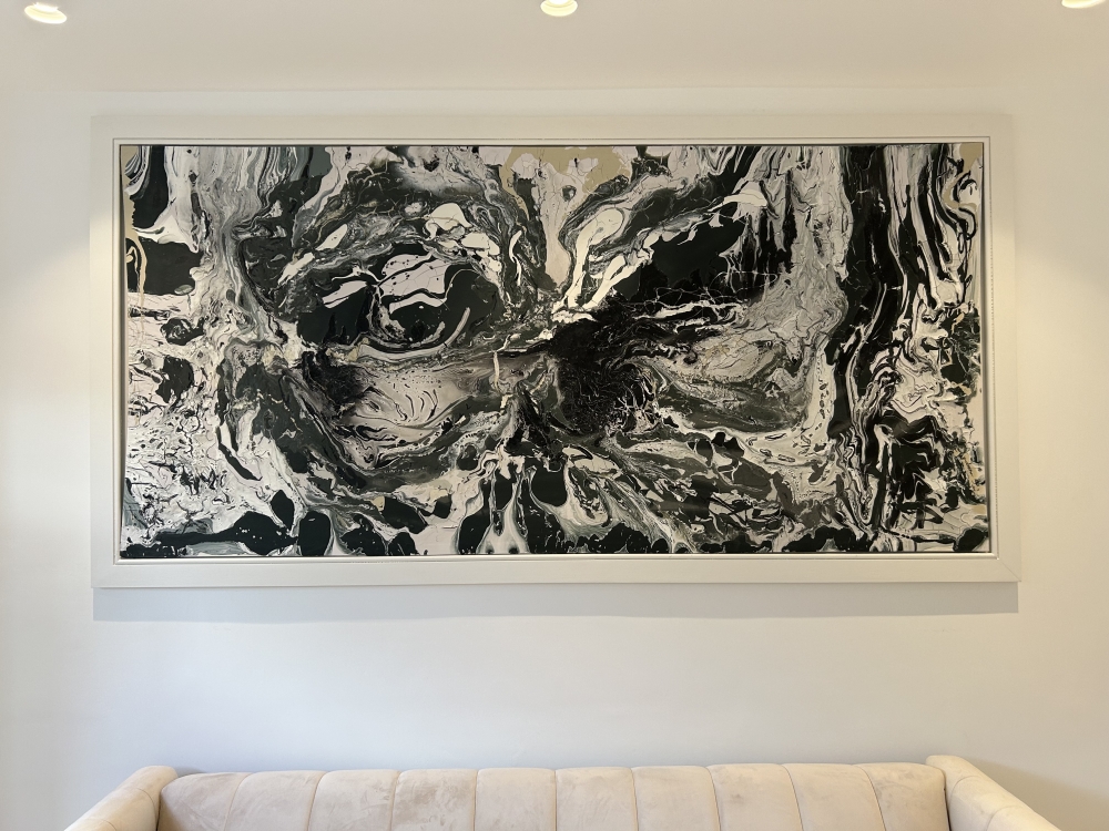 Tornado of colour Extra Large 1,2m x 2,4m Framed 