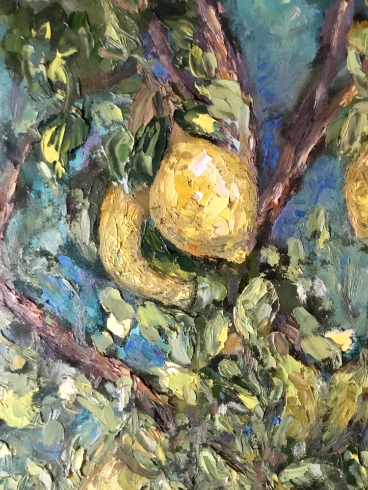 Original Lemon Tree Oil Painting 