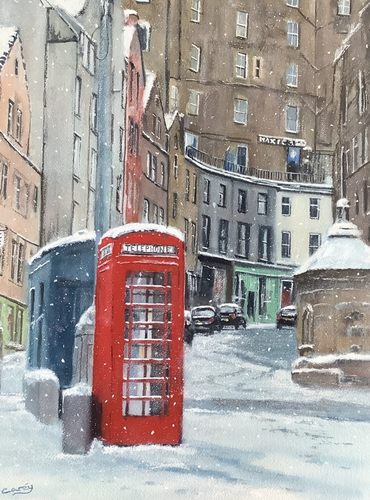 Edinburgh winter scene 