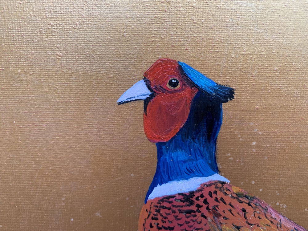 Take a walk on the Wild Side ~ Pheasant on gold
