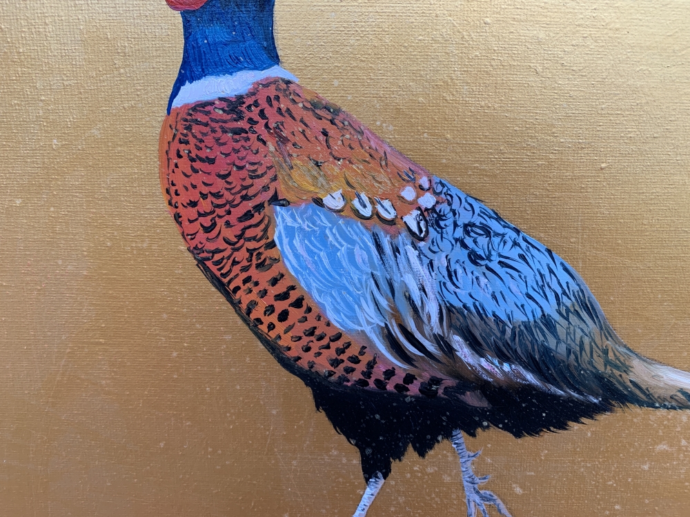 Take a walk on the Wild Side ~ Pheasant on gold