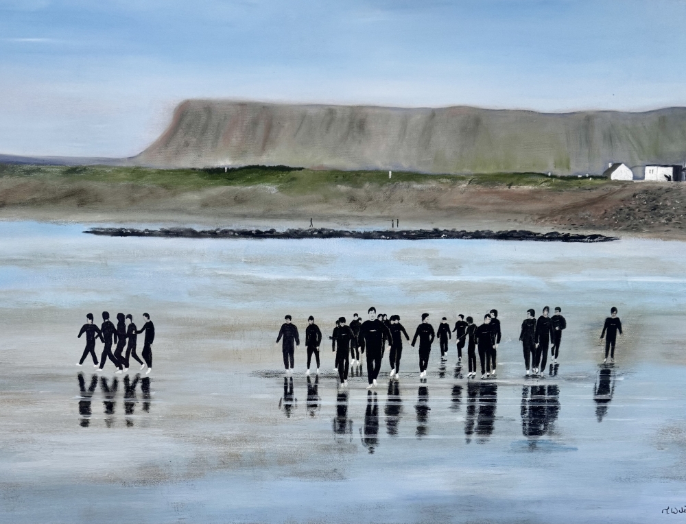 Surfers at Strandhill