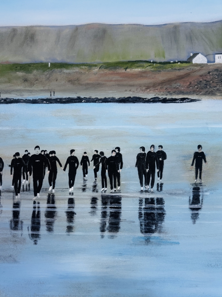 Surfers at Strandhill