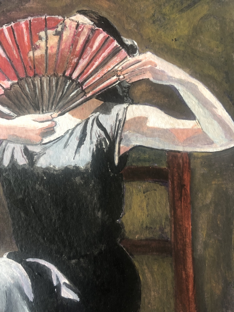Spanish lady with fan