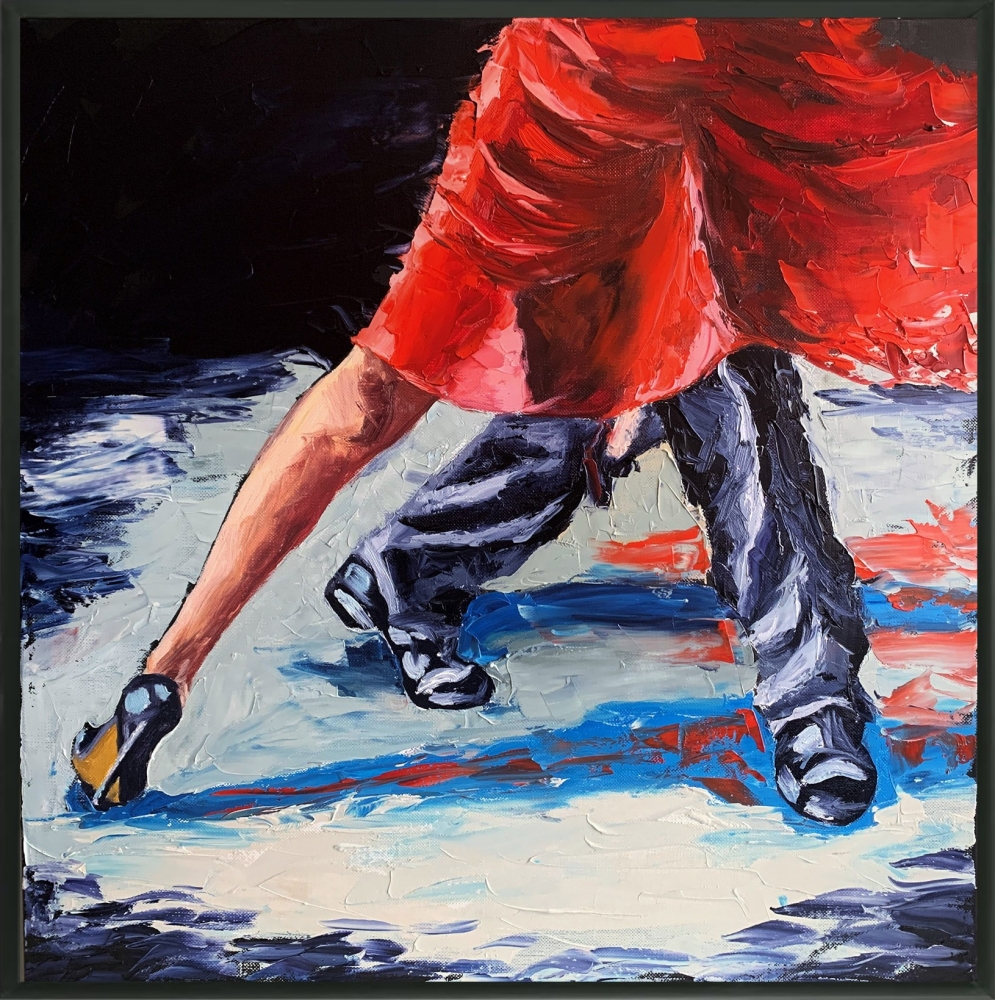 Tango. Dance club. Triptych