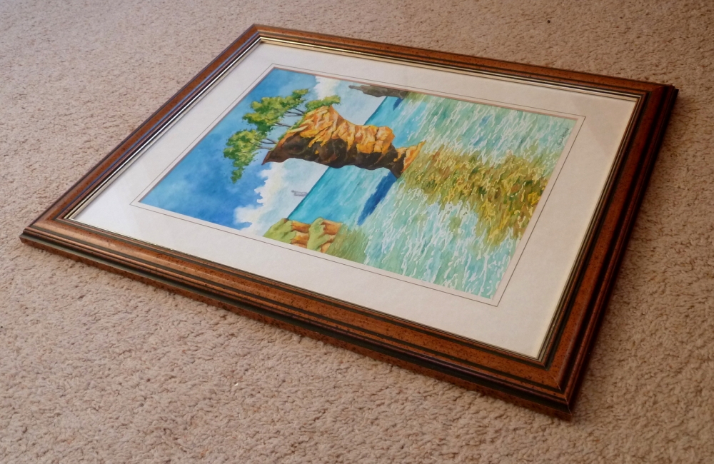 Teal and gold reflections