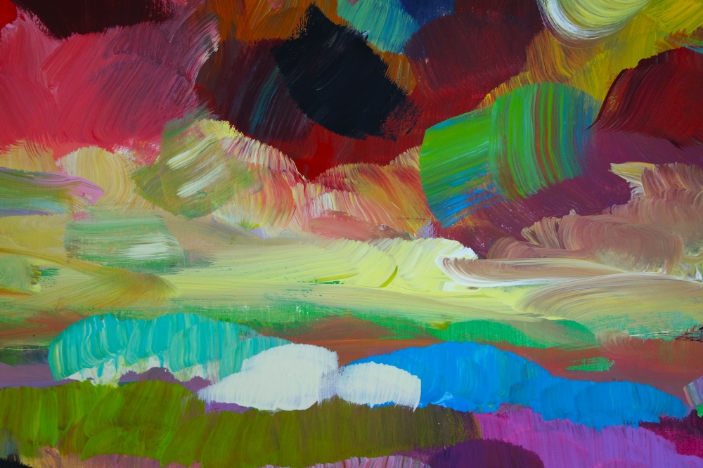 XL Abstract Colourful Landscape 5023