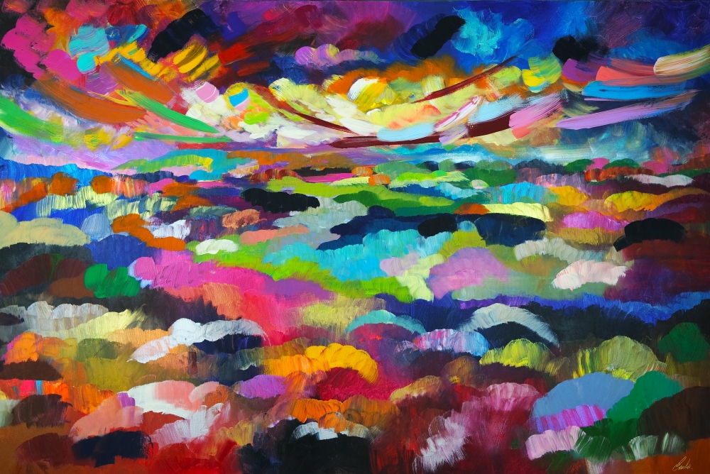 XL Abstract Colourful Landscape 5029