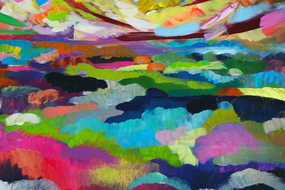 XL Abstract Colourful Landscape 5029