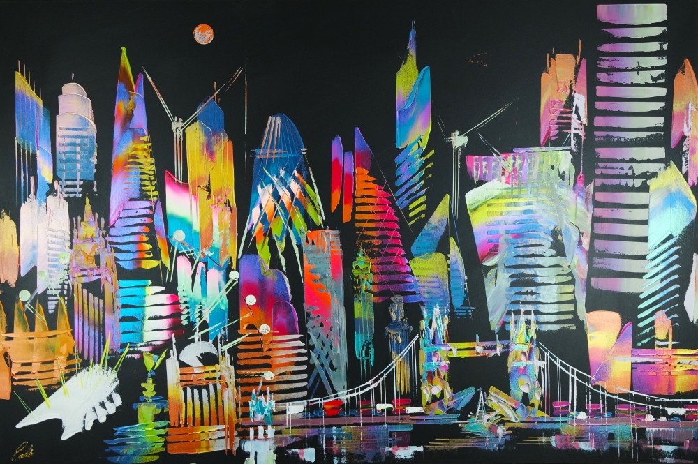 XL City London Abstract Night Lights 5036