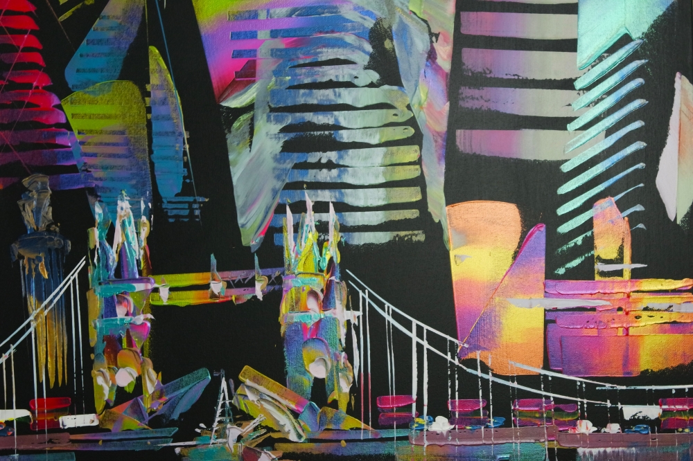 XL City London Abstract Night Lights 5036
