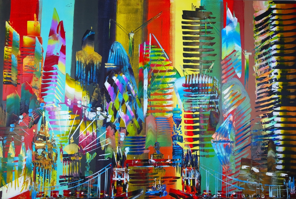 XL City London Abstract Painting 5017