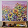 Sunflower Field in the Sunset Light
