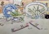 'Still Life with Blue Pottery and jar of Jam'