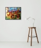 Fantasy Flower Garden, Colorful Abstract Alcohol Ink Mixed Media Art