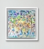 Original Dandelions Abstract Oil Painting - Textured Mixed Media Background, Handmade Wall Art, 30x40 cm (11.8x15.7 inches), Not Framed