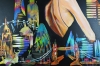 City London Abstract Dark Night Figure 5043