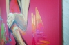 City of London Abstract Pink Night Figure 5058