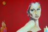 City of London Abstract Red Night Figure 5051