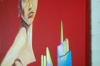 City of London Abstract Red Night Figure 5051