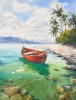 Red Boat in Emerald Bay