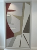 Extra large abstract face on canvas. Framed. 