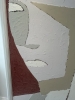 Extra large abstract face on canvas. Framed. 