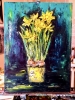 Daffodils Original Oil Painting on Canvas Board