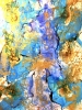 Abstract Alcohol Ink Painting on Yupo Paper
