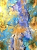 Abstract Alcohol Ink Painting on Yupo Paper