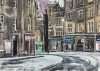 Cockburn street in winter, Edinburgh