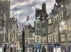 Cockburn street in winter, Edinburgh