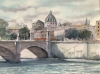 St. Angelo Bridge, Vatican Rome, Italy.