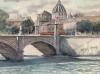 St. Angelo Bridge, Vatican Rome, Italy.
