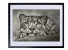 Snow leopard in pastels