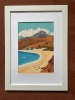 Quiet beach sheltered by mountains 