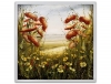 Orange Flowers Olive Green Landscape