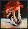 Tango. Dance club. Triptych