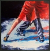 Tango. Dance club. Triptych